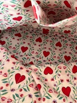 Vera Bradley Imperial Hearts Red Tote Embroidered Floral Vines Damask Cottage thumbnail 7