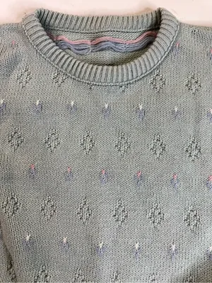 Vintage Mint Green Floral SweaterSweater thumbnail 2