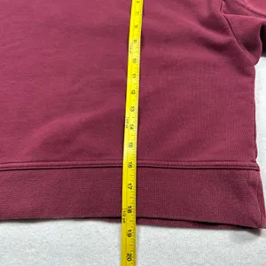Nike Women’s Cropped Crewneck Sweatshirt Burgundy Logo Fleece Size Small thumbnail 6