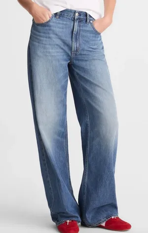 Madewell Tall Low-Slung Baggy Denim Jeans Size 26 thumbnail 1