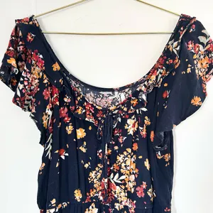 Maurices Floral Cinched Waist Ruffle Blouse thumbnail 3