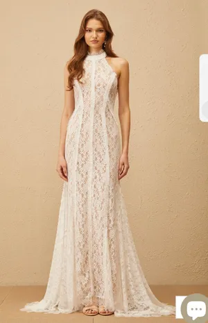 Miss Rosier White Lace Maxi Dress thumbnail 1