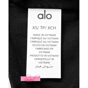 Alo Airmesh Venus Bralette Black Sheer Mesh Festival Gothic Bra Tank Crop Top XS thumbnail 13