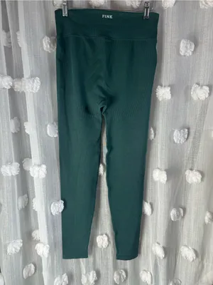 PINK Victoria's Secret Girls' Dark Green Leggings thumbnail 2