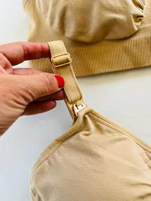 HOFISH‎ Bundle 2 Sz M Tan Full Bust Seamless Nursing Maternity Bras Bralette thumbnail 6