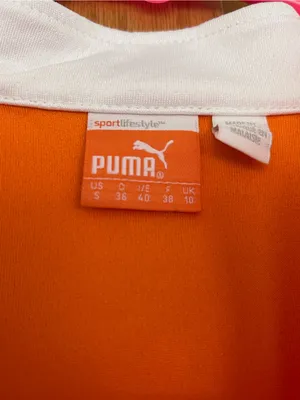 Puma Neon Orange Short Sleeve Zip-Up thumbnail 4