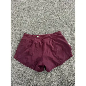 ZYIA Active Running Shorts Womens Size S Plum Burgundy Reflective Zip thumbnail 2