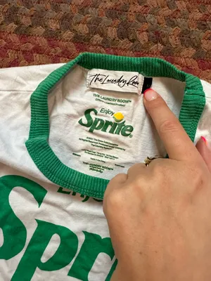 THE LAUNDRY ROOM Enjoy Sprite White Ringer Tee with Green Trim thumbnail 2