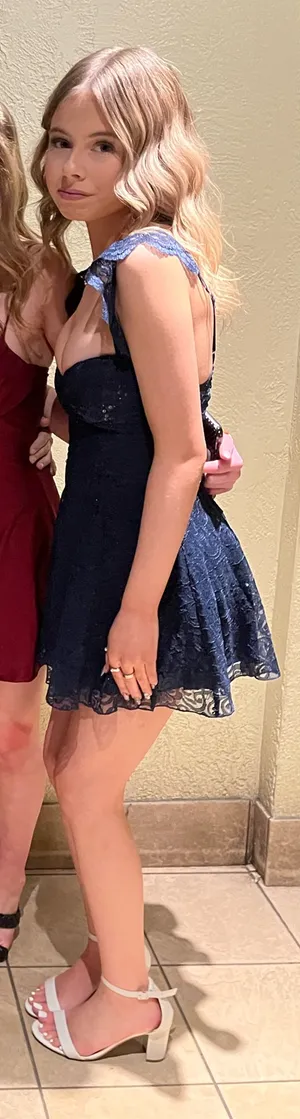 Altar'd State navy and Gold mini Dress thumbnail 1