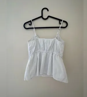 NEW - White hollister babydoll tank top size s/m thumbnail 2