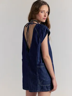 We The Free - Free Fall Denim Romper Shorts - Size XS thumbnail 2