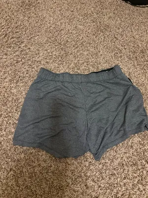 Nike Athletic Shorts Large Charcoal Gray Blue Dri Fit Elastic Waist Drawstring thumbnail 3