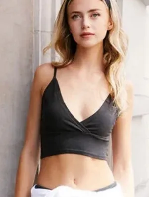 Brandy Melville Amara Cross Front Black Top one size thumbnail 1
