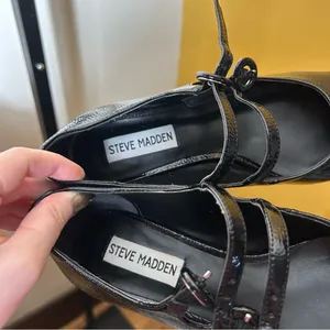 Steve Madden Jazalyn Mary Jane Pump Black Patent‎ Leather Buckle Straps Size 6.5 thumbnail 3