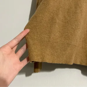 Banana Republic Factory Johnny Collar Sweater Brown Sugar Large Neutral Minimal thumbnail 3