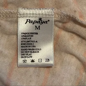 Papaya Peach Floral Print 'Love' Graphic U-Neck Tank Top Women's Size M thumbnail 5