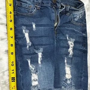 Wax Jean 003# Denim Distressed mini Skirt sz S thumbnail 4