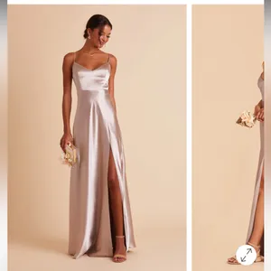 Birdy Grey Satin Taupe Jay Maxi Dress Medium thumbnail 2