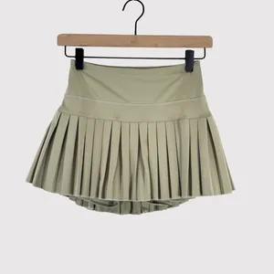 Gold Hinge Womens Skort Green Pleated Mini Tennis Skirt Lined High Waist XS thumbnail 2