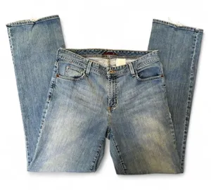 Y2K Eddie Bauer Bootleg Jeans, Vintage Wash, Mid-Rise, 33” Inseam, Size 12L thumbnail 1