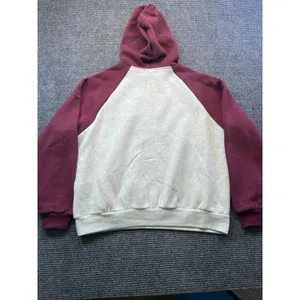 Edikted Womens Burgundy Grey Melange Raglan Bow Embroidered Fleece Hoodie XS thumbnail 7