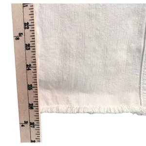 Free People We The Free Jeans Womens 27 Cream Tapered Leg Five Pocket Raw‎ Hem thumbnail 8