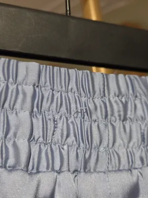 Zara Light Blue Satin Track Pants thumbnail 11
