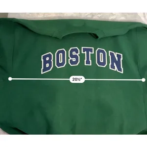 Women’s Crewneck “Boston” Pullover Sweatershirt Green XL thumbnail 7