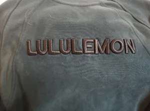 Auth Lululemon Scuba Oversized Pullover Wordmark M/L - Sonic Teal thumbnail 3
