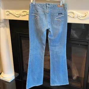 Comfy!  Jeans Flare Seven7 Womens 28 Denim thumbnail 6