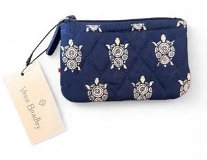 Vera Bradley Sea Turtles & Coral Small Coin Purse Zip Pouch NWT Retired thumbnail 1
