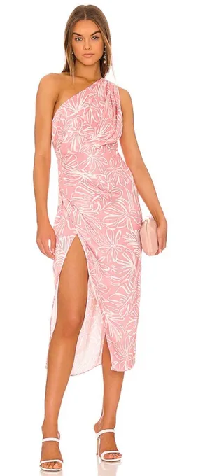 Saylor Emiliana One Shoulder Midi Dress thumbnail 1