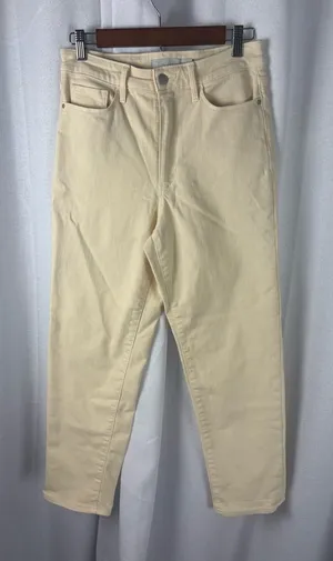 Athleta sculptek Skinny Jeans Cream Butter‎ Size 6 EUC thumbnail 1