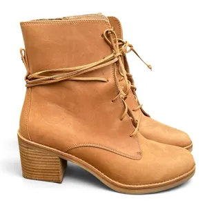 Ugg Oriana Boots Chestnut/Tan Sz 8.5 Side Zip Lace Up Western Prairie Fall thumbnail 3