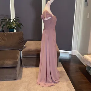 Women’s Full Length Chiffon Bridesmaid Party Prom Dress Leg Slit Size 10 thumbnail 9