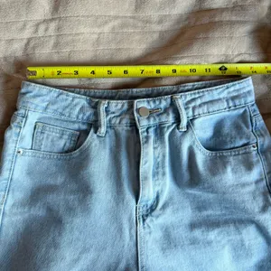 SHEIN Dazy Light Blue High Waisted Straight Leg Jeans thumbnail 6