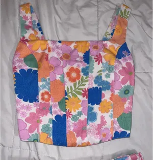 Pink Lily floral top and skirt thumbnail 2