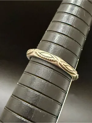 Vintage 925 Sterling Silver Southwestern Skinny Stackable Ring Size 9 thumbnail 8