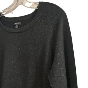 APT. 9 Women’s‎ metallic Shimmer Black Crew Neck Pullover Sweater Long Sleeve thumbnail 6