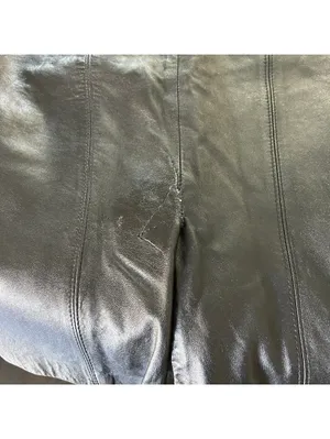 Vintage Positano Dark Brown Genuine Leather Midi Pencil Skirt Size 6 80s 90s thumbnail 6
