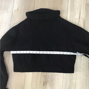 Wilfred Free‎ Womens Crew Neck Long Sleeves Cropped Sweater Black Wool Size M thumbnail 6