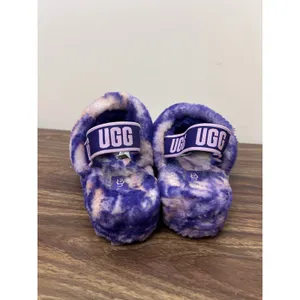 UGG Fluff Yeah Slide Violet Night Marble Tie Dye Slippers 1122554 Womens 8‎ thumbnail 3