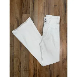 We‎ The Free White Flare Jeans High Rise Boho Stretch Size 28 thumbnail 5