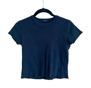 John Galt Scallop Edge Cropped Cotton Baby Tee Size XXS thumbnail 1