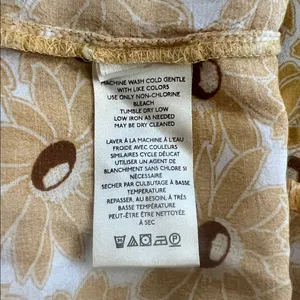 Free People Women’s Rosalee Midi Dress Yellow Combo Sunflowers Floral Print Sz M thumbnail 9