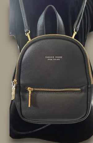 Black Mini Backpack Convertible Crossbody Bag | Gold-Tone Hardware thumbnail 1