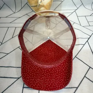 Infinity Her Trucker Hat OSFM Red Polka Dot‎ Coop Queen Chicken Patch Mesh Back thumbnail 8