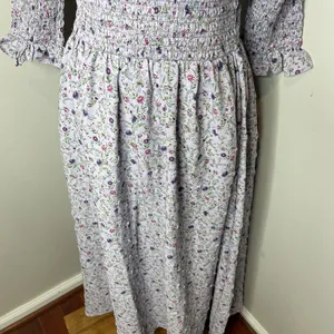 Tuckernuck Hyacinth House Lilac Ruched Neck Cali Midi Dress Small S‎ thumbnail 9