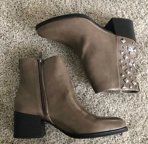 Sam Edelman NEW Circus taupe studded pointed boots thumbnail 1