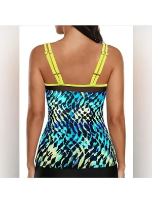 Tankini Athletic Swim Tank Top Swimwear, Size L thumbnail 6
